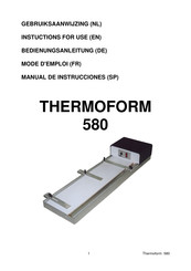 Alton THERMOFORM 580 Manual De Instrucciones