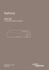 Optoma NuForce DAC-80 Manual Del Usuario