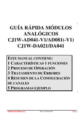 Omron CJ1W-AD041-V1 Guía Rápida