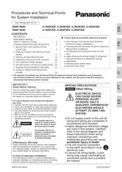 Panasonic U-20GE3E5 Procedimientos Y Puntos Técnicos Para La Instalación Del Sistema