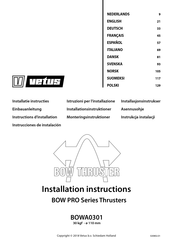Vetus BOW PRO Serie Instrucciones De Instalación