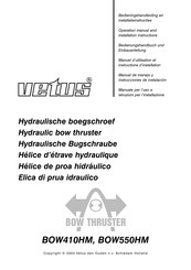 Vetus BOW550HM Manual De Manejo Y Instrucciones De Instalación