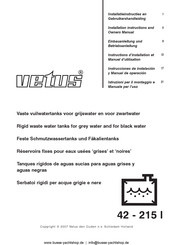 Vetus BTANK170 Instrucciones De Instalación Y Manual De Operación