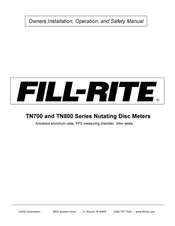 Tuthill Fill-Rite TN800 Serie Manual De Instalación, Operación Y Seguridad Del Propietario