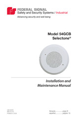 Federal Signal Selectone 54GCB Manual De Instalación Y Mantenimiento