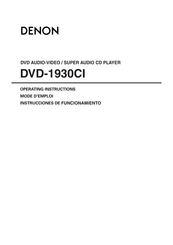 Denon DVD-1930CI Instrucciones De Funcionamiento