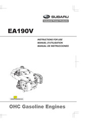 Subaru EA190V Manual De Instrucciones