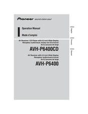 Pioneer AVH-P6400CD Manual De Instrucciones