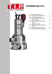 T.I.P. EXTREMA 500/13 IX Instrucciones Para El Manejo