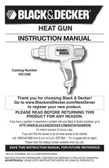 BLACK&DECKER HG1300 Manual De Instrucciones