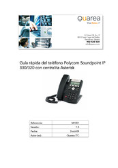 Polycom SoundPoint IP 320 Guía Rápida