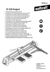 wolfcraft TC 670 Project Traducción Del Manual De Instrucciones Original
