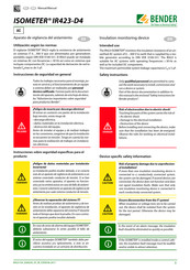 Bender ISOMETER IR423-D4 Manual De Instrucciones