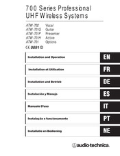 Audio-Technica ATW-701H Instalación Y Manejo