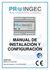 PROINGEC GPG-CE Manual De Instalación Y Configuración