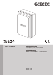 GiBiDi BE24 Instrucciones Para La Instalación