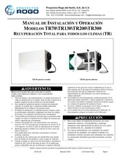 Proyectos Rogo TR130 Manual De Instalación Y Operación