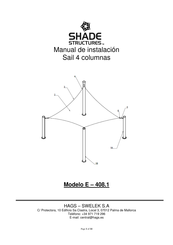 SHADE STRUCTURES E-408.1 Manual De Instalación