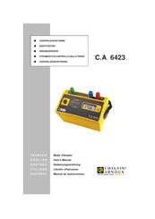Chauvin Arnoux C.A 6423 Manual De Instrucciones