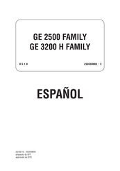 Mosa GE 2500 FAMILY Manual De Instrucciones