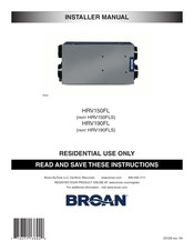 Broan HRV190FL Manual Del Instalador