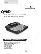 Ameriphone Q90D Instrucciones De Operación