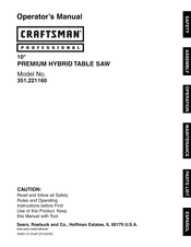 Craftsman 351.221160 Manual Del Operador