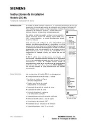 Siemens ZIC-4A Instrucciones De Instalación