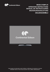 CONTINENTAL EDISON CELED323DML3 Manual De Instrucciones