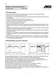 AKO UWS 75 RD Instrucciones De Montaje Y Uso