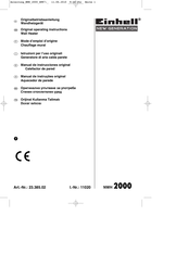 EINHELL NEW GENERATION NWH 2000 Manual De Instrucciones Original