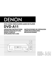 Denon DVD-A11 Instrucciones De Operación