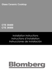 Blomberg CTE 30400 Instrucciones De Installación