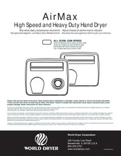 World Dryer A Manual De Instrucciones