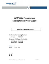 VWR 700-0449 Manual De Instrucciones