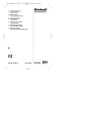 EINHELL LE-KGSL 251 Manual De Instrucciones