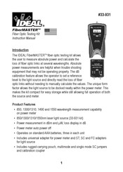 Ideal FiberMASTER 33-931 Manual Del Usuario