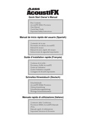 Alesis AcoustiFX Manual De Inicio Rápido Del Usuario