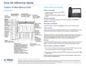 Mitel MiVoice 6940 Guía De Referencia Rápida