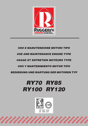 Ruggerini RY85 Instrucciones De Uso Y Mantenimiento