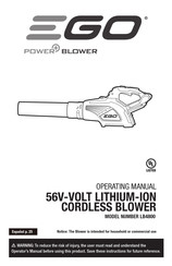 EGO Power+ LB4800 Manual De Funcionamiento