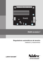 Leroy-Somer Nidec R449 Instalación Y Mantenimiento