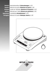 Mettler Toledo JL-GE Serie Manual De Usuario