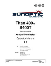 Sunoptic Surgical Titan 400HP Manual De Uso