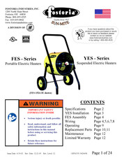 Fostoria SUN-MITE FES-1524-3E Manual Del Usario