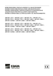 EBARA 3SP EFC 15SD-1 Instrucciones Para La Instalación Y El Mantenimiento