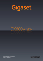 Siemens Gigaset DX600A Manual De Usuario