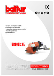 baltur GI 1000 LX Instrucciones De Uso
