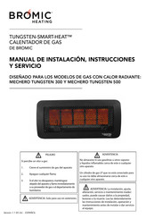 Bromic Heating SMART-HEAT TUNGSTEN 300 Manual De Instalación, Instrucciones Y Servicio