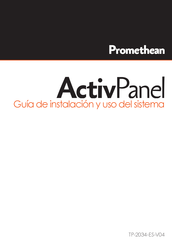 promethean ActivPanel AP5-75-4K Guía De Instalación Y Uso Del Sistema